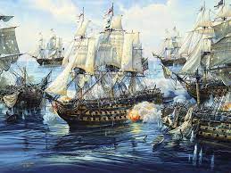Hms Victory At Trafalgar Ship Paintings Sailing Ships Old Sailing Ships
