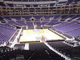 Rare Staples Center Lakers Seating View Los Angeles Lakers