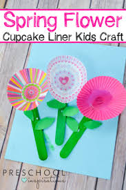 And you can whip up a bunch of bouquets in very little time (and for very little cost!) once you get the hang of it. Spring Cupcake Liner Flowers Craft Preschool Inspirations