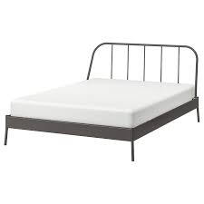 Kopardal Grey Luroy Bed Frame Standard Double Ikea In 2020 Bed Frame Bed Frame With Storage Steel Bed Frame