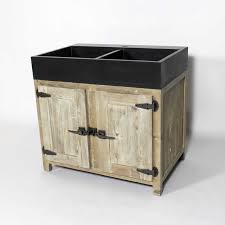 Meuble Cuisine Bois Recycle Avec Evier 2 Bacs Made In Meubles Meuble Cuisine Bois Cuisine Bois Meuble Cuisine