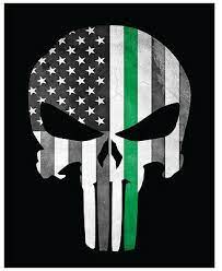 Green line tattered skull decal (5 x 4.5) all weather, ultra uv resistant, waterproof (pack of 3) (tattered green). Punisher Skull Thin Green Line Grunge American Flag Decal Sticker Graphic 8 95 Picclick