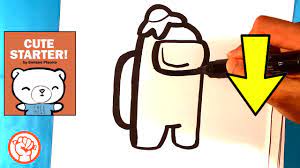 How To Draw Among Us With Egg Hat Easy Pictures To Draw Pictures To Draw Simple Pictures Easy Pictures To Draw