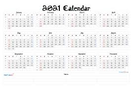 Free printable 2021 year calendar template with the classic year at a glance layout will be great for 2021 printable calendar. 2021 Yearly Calendar Template Word 2021 Free Printable