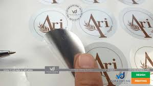 Mẫu tem nhãn decal dán mỹ phẩm Ari Organic độc đáo