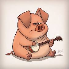 Draw a long, curved line to form the top of the near wing. 31 Pig Cartoons Ideas Pig Cartoon Pig Pig Illustration