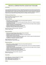 Medical Administrative Assistant Resume Example
