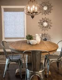Rustic Chic Rustic Dining Room Calgary By Alykhan Velji Design Round Dining Room Table Round Dining Room Modern Farmhouse Dining