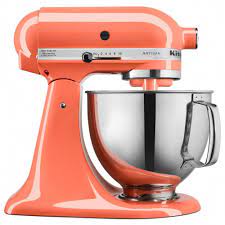 Stand mixer with pouring shield. Kitchenaid Artisan 5 Qt 10 Speed Matte Fresh Linen Stand Mixer With Flat Beater Wire Whip And Dough Hook Attachments Ksm150psfl The Home Depot Kitchenaid Artisan Stand Mixer Kitchen Aid Mixer Kitchenaid