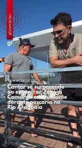 Cantor se surpreende ao encontrar Zezé di Camargo em flutuante no Rio Araguaia