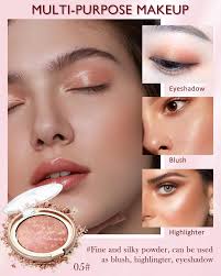 Rouge puder rosa silver skimmer rouge puder, skimrande rouge make-up, rikig  färg, vatten- och svettbeständig, hållbar sminkblus, lämplig för olika  hudtyper, 14 g-05# : Amazon.se: Skönhet