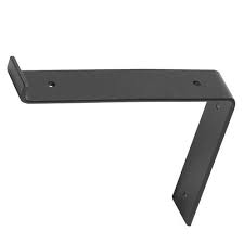Designer S Image 8 Black Flat Iron Shelf Bracket In 2020 Iron Shelf Brackets Iron Shelf Countertop Brackets