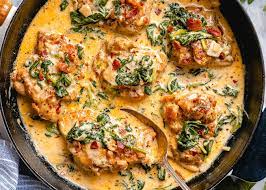 Add chicken and toss to coat. Garlic Butter Chicken Recipe With Creamy Spinach And Bacon Best Chicken Recipe Eatwell101