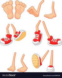 Cartoon Walking Feet On Stick Legs In Various Posi Cartoon Legs Cartoon Drawings Feet Drawing