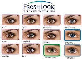 Lentilles De Couleur Freshlook Colorblends Freshlook Color Lenses 1 Year Use Contact Lenses Colored Coloured Contact Lenses Eye Color Chart