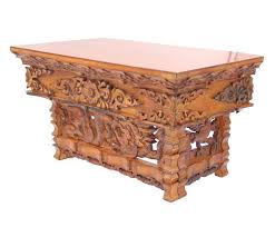 Solid Wood Hand Carved Tibetan Buddhist Prayer Shrine Altar Etsy Solid Wood Wood Altar Table