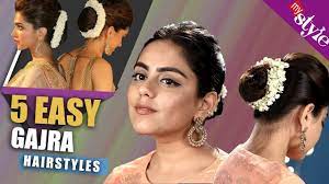 5 Easy Gajra Hairstyles Traditional Hairstyle Hair Styles Easy Bun Hairstyles