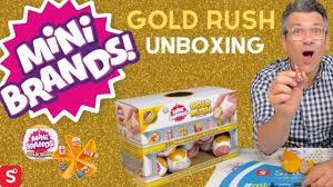 What 5 surprises will you unbox? Exclusive Unboxing Mini Brands Gold Rush Youtube