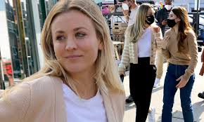 And they immediately change—on a long. Kaley Cuoco Wraps An Emotional Last Day Of Filming The Flight Attendant With Zosia Mamet In Nyc Daily Mail Online