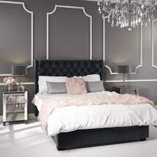 Milania King Size Ottoman Bed In Dark Grey Velvet With Curved Headboard Furniture123 Grey Headboard Bedroom Velvet Upholstered Bed Ottoman Storage Bed