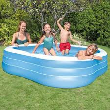 Intex Swim Center 229x229x56cm Swimming Pool Planschbecken Kinderpool Blau 1 Luft Gastebetten Sw In 2020 Schwimmbader Hinterhof Planschbecken Kinder Swimming Pool