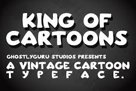 King Of Cartoons Typeface Title Card Cartoon Font Typeface