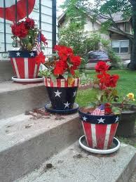 Purchase the enduring light casket spray at rockcastle red rose & white lily casket spray. Patriotic Red White And Blue Flower Pots For 4th Of July Flower Pot Crafts Painted Flower Pots Flower Pots