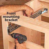 How To Install Ball Bearing Drawer Slides Woodworking Storage Woodworking Cabinets Woodworking