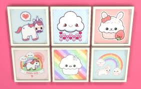 Square Kawaii Wall Art Set Of 30 Ea Mesh All Cataloged Together With Thumbnails I Was Asked Recently By Tortor45 To Make Some Wall Art Sets Art Set Wall Art