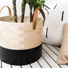 Basket weaving doesn't need to take forever. Opolis Dipped Planter Basket Large