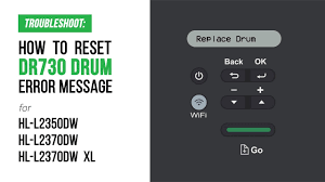 The start here app on the dvd gives the error message How To Manual Reset Dr730 Replace Drum Error On Brother Hl L2350dw Hl L2370dw Hl L2370dw Xl Youtube