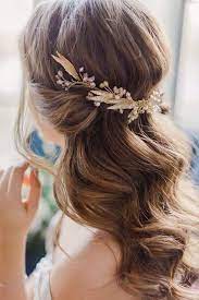 Peinado De Novia Brides Hair Look Medio Recogido Bridehair Simple Wedding Hairstyles Medium Hair Styles Wedding Hair Down
