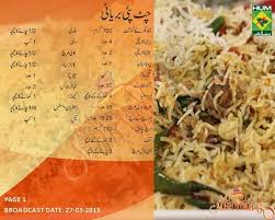 Chat Pati Biryani Ingredients Rice Recipes Biryani Urdu Recipe
