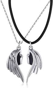 Amazon.com: ikasus Angel Devil Couple Necklace,Wings Magnet Couples  Necklace Gift for Him and Her, Matching Necklaces for Couples Best Friends,  Couple Pendant Necklaces Boyfriend Girlfriend : Sports & Outdoors