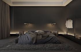 Black And Gray Bedroom Design Black Gray Minimalist Masculine Bedroom Luxurious Bedrooms Black Bedroom Design Modern Bedroom Decor