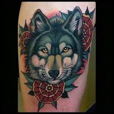 Image Result For Neo Traditional Wolf Tattoo Tatuajes Tradicionales Tatuaje De Cangrejo Tatuajes De Lobos