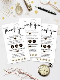 In this article, we analyze multiple examples of such emails and offer several template ideas that you thank you again for your purchase. Mini Thank You For Your Order Cards Template Small Business Insert Card Customer Thank You Modern Packaging Insert Card Instant Download Editable Makemedesign