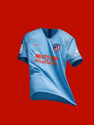 A modern design, the new nike atlético madrid away shirt is bright blue with dark blue and red accents. Atletico Madrid Away Shirt For 2018 19 Sports Tshirt Designs Soccer Jersey Football Kits