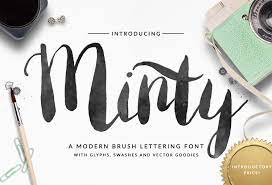 What font is used for college letters? Minty Brush Lettering Font Ltheme