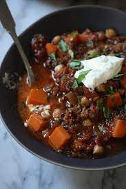 Lamb Chili Recipe With Sweet Potatoes Chickpeas And Moroccan Spices Recipe Ground Lamb Recipes Lamb Chili Recipe Lamb Recipes