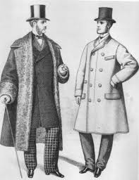 19th century, coat early 19th century, men, c38, w31, maroon, solid, wide top velveteen collar with m notch lapel double breasted with six jeweled buttons flat front waist line with long tails fiddle back seams single pleats and center back vent flaired velveteen cuff, good, wool blend. Men S Clothing Of The Late Victorian Era Bellatory Fashion And Beauty