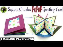 This origami dress is easy to learn how to make. Square Circular Popup Greeting Card Diy Tutorial By Paper Folds Youtube Paper Crafts Cards Greeting Cards Diy Paper Craft Tutorials