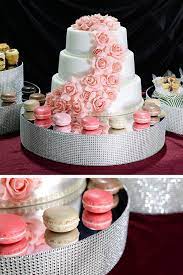 Round Wedding Cake Stand Cake Display Centrepiece For Wedding Cakes Cupcakes And Desserts Wedding Cake Stand Decor Wedding Cake Stands Round Wedding Cakes