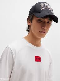 Buy HUGO White Logo Label 100% Cotton Jersey T-Shirt from Next USA