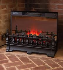 This greentouch electric log set is the perfect way to bring the ambiance of a fireplace to any room with a standard 120v electric outlet. Portable Electric Log Set Heater Plowhearth
