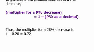 Converting percentages to decimals increasing & decreasing by a percentage: How To Find Percent Decrease In Excel