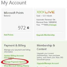 Select a different payment method and click update (or save). I Need To Know How To Get My Credit Card Off Of My Grandson Xbox Other People Are Misusing It