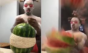 You can cut watermelon into rounds, wedges, slices, or. Joker S Painstaking Attempt To Explode A Watermelon With Rubber Bands Ends Spectacularly Daily Mail Online