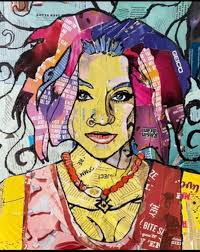 Using black marker in collages