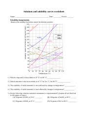 Worksheet ought to have clarity in questioning avoiding any ambiguity. Solubility Curves Ws Solutions And Solubility Curves Worksheet Name Date Period Solubility Assignments Based On The Solubility Chart Below Answer Course Hero